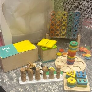 Multicolor Wooden Learning Toy Set